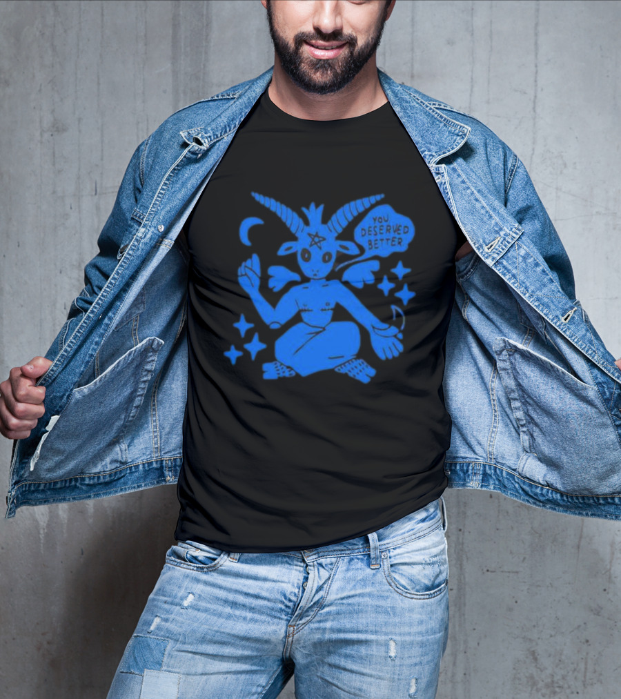 You Deserve Better Blue Baphomet Aesthetic With Stars And Crescent Moon T-Shirt