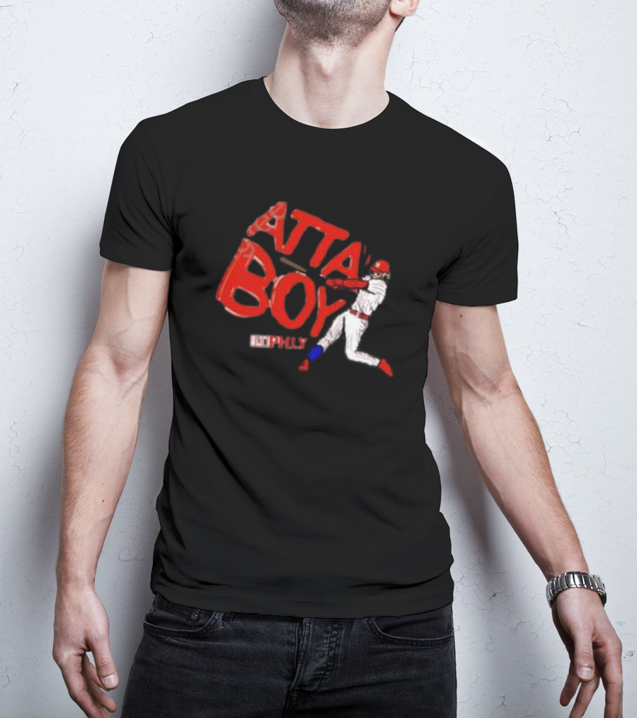 Phlylocker Atta Boy Baseball Phly Red White Player T-Shirt