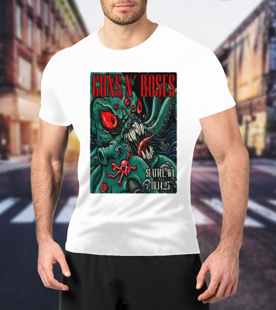 Guns N Roses Seattle WA 10.14.23 Monster T-Shirt