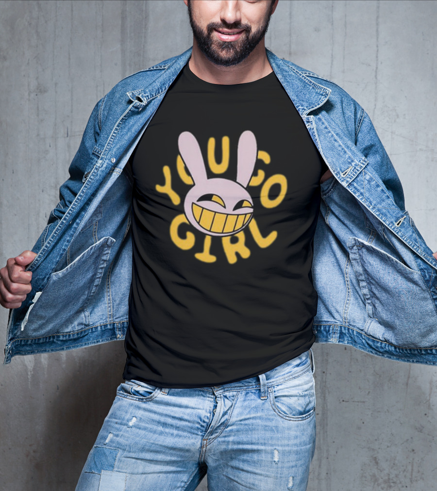 Jax You Go Girl Iconic Smiling Rabbit Face T-Shirt