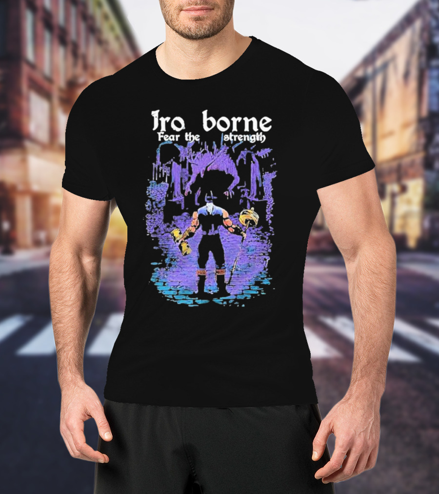 Ironborne Fear The Strength Power Viking Warrior Scene T-Shirt