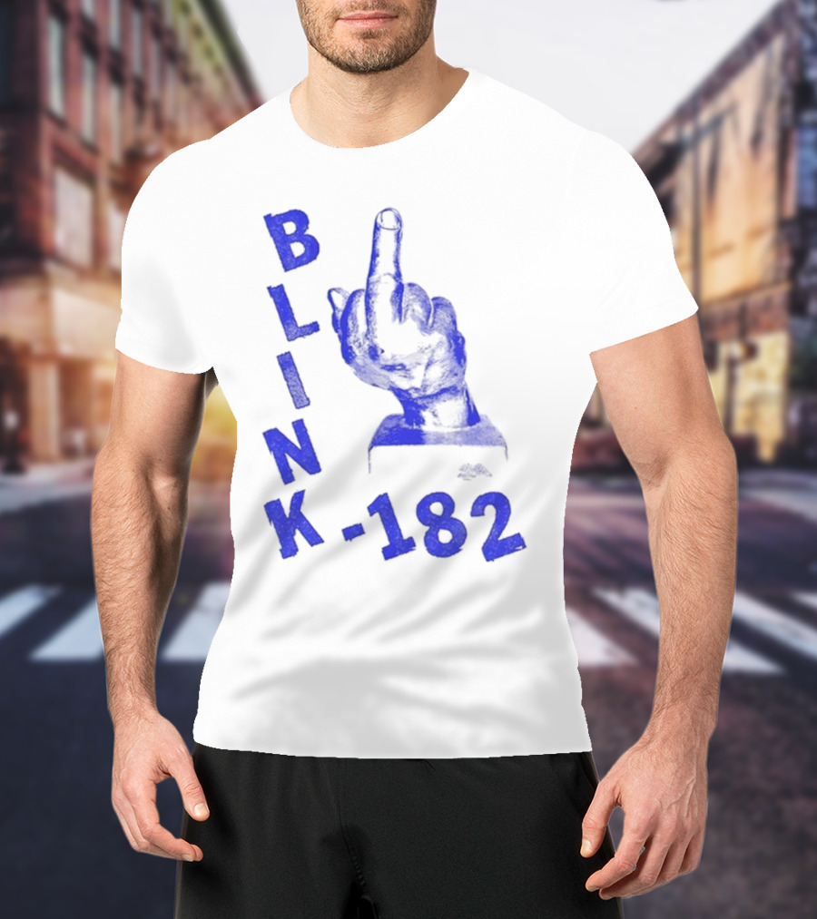 Blink 182 Blue Middle Finger T-Shirt