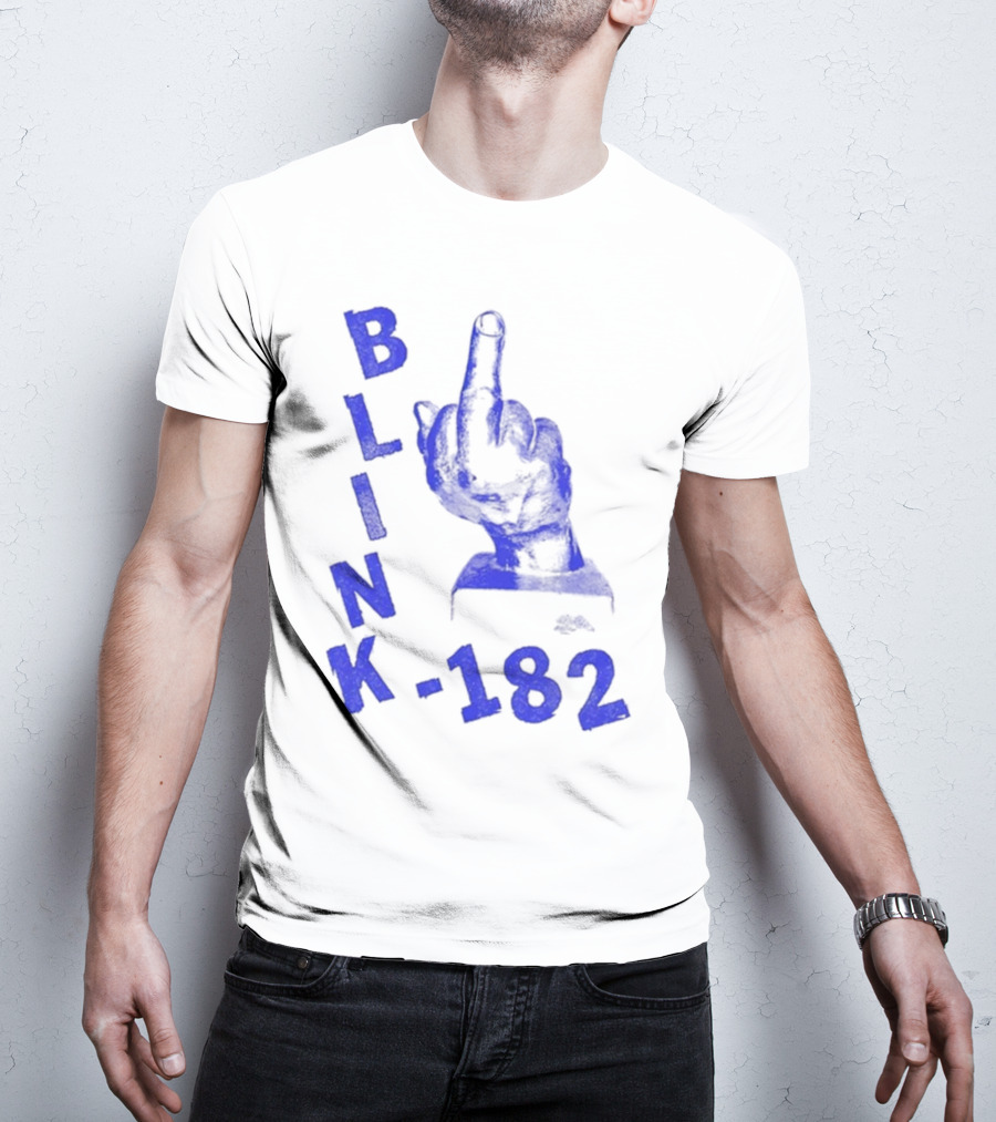 Blink 182 Blue Middle Finger T-Shirt