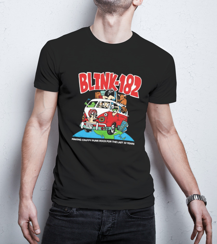 Blink-182 Making Crappy Punk Rock For The Last 30 Years Van Cartoon T-Shirt