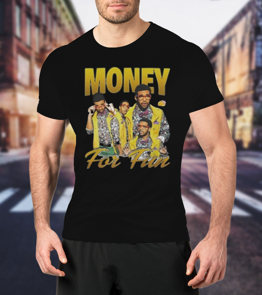 Money For Fun Drake Collage T-Shirt