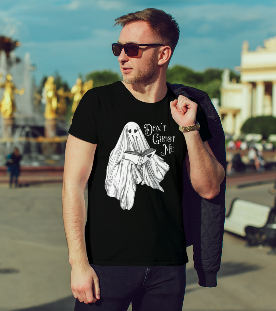 Morbid Don't Ghost Me Halloween Ghost Reading Book T-Shirt
