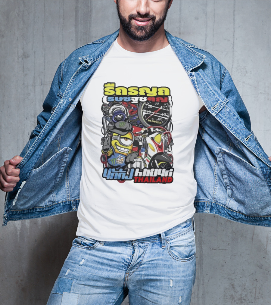 Minion Thailand Racing Motorbike Speedometer Graphics T-Shirt
