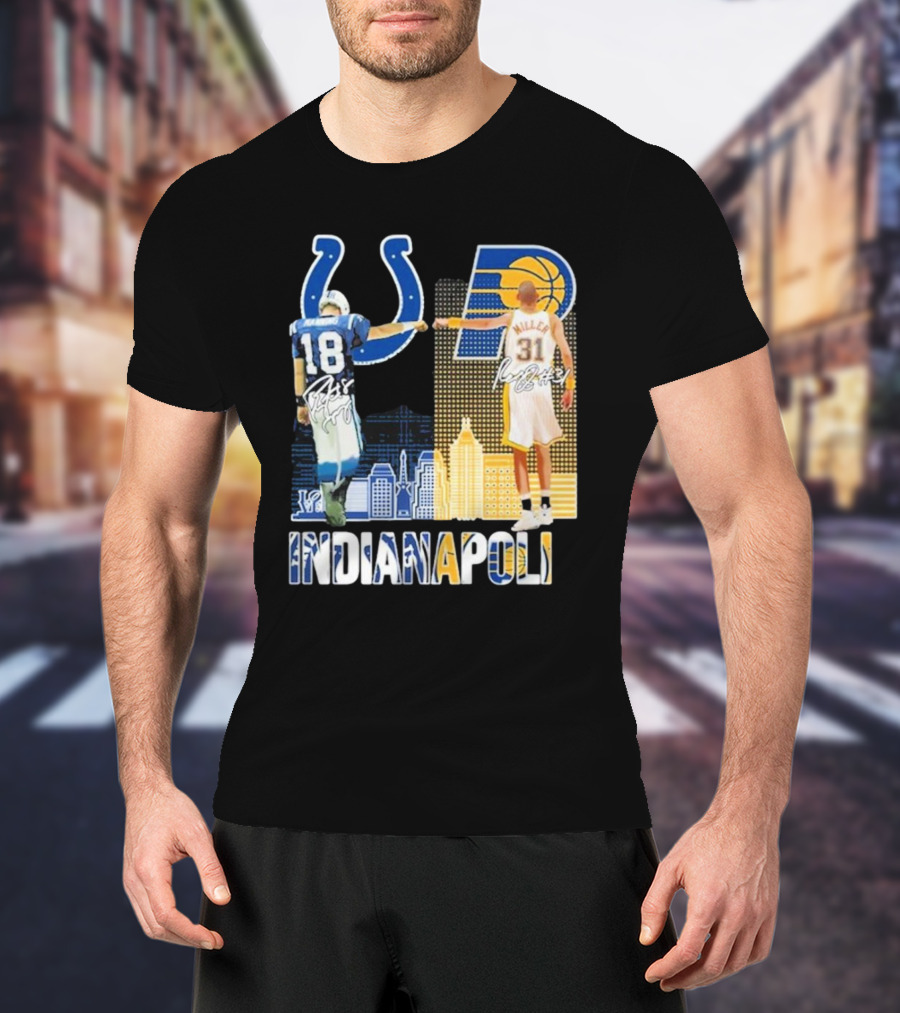 Indianapolis Colts Indiana Pacers Legends Fist Bump T-Shirt