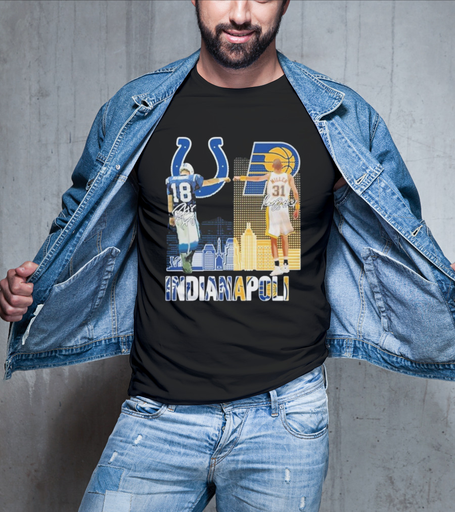 Indianapolis Colts Indiana Pacers Legends Fist Bump T-Shirt