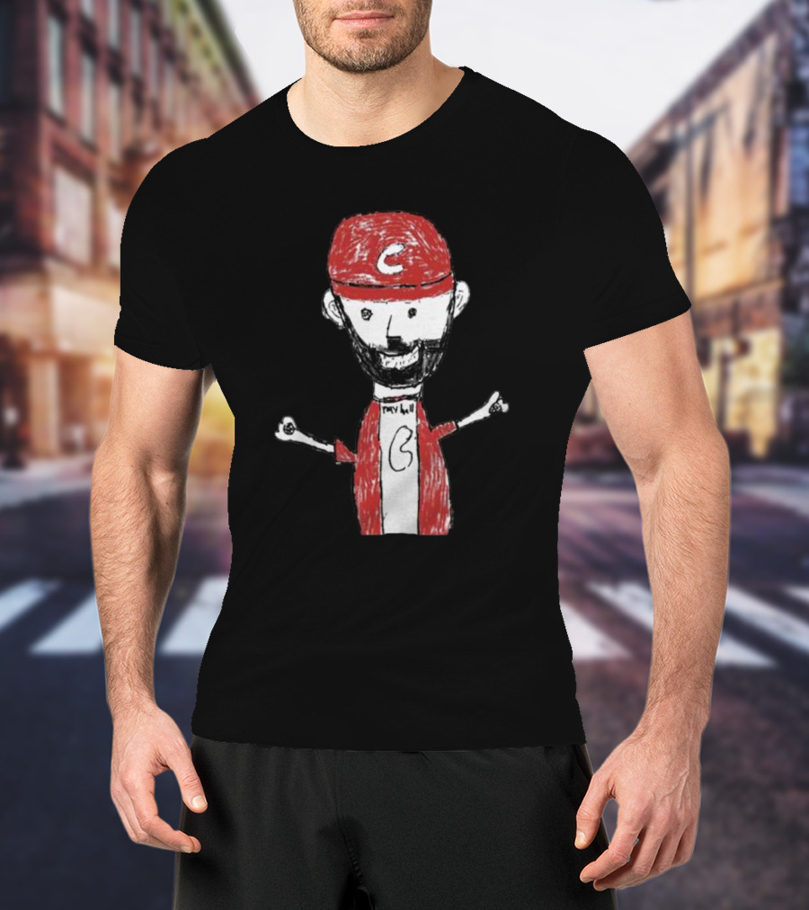 Liam Castellanos Cartoon Character With C Logo On Red Cap T-Shirt
