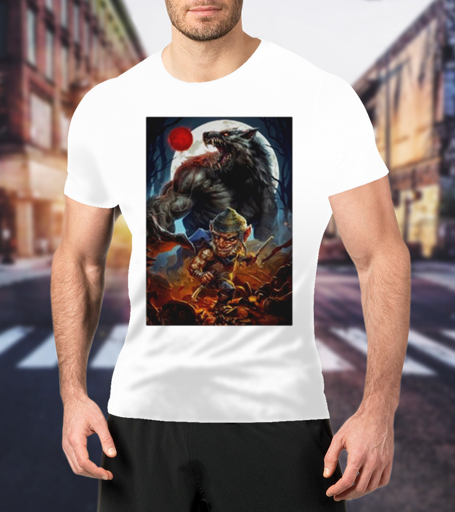 Richard Luong Chetney Pock O’pea Rta Werewolf And Goblin Under Red Moon T-Shirt