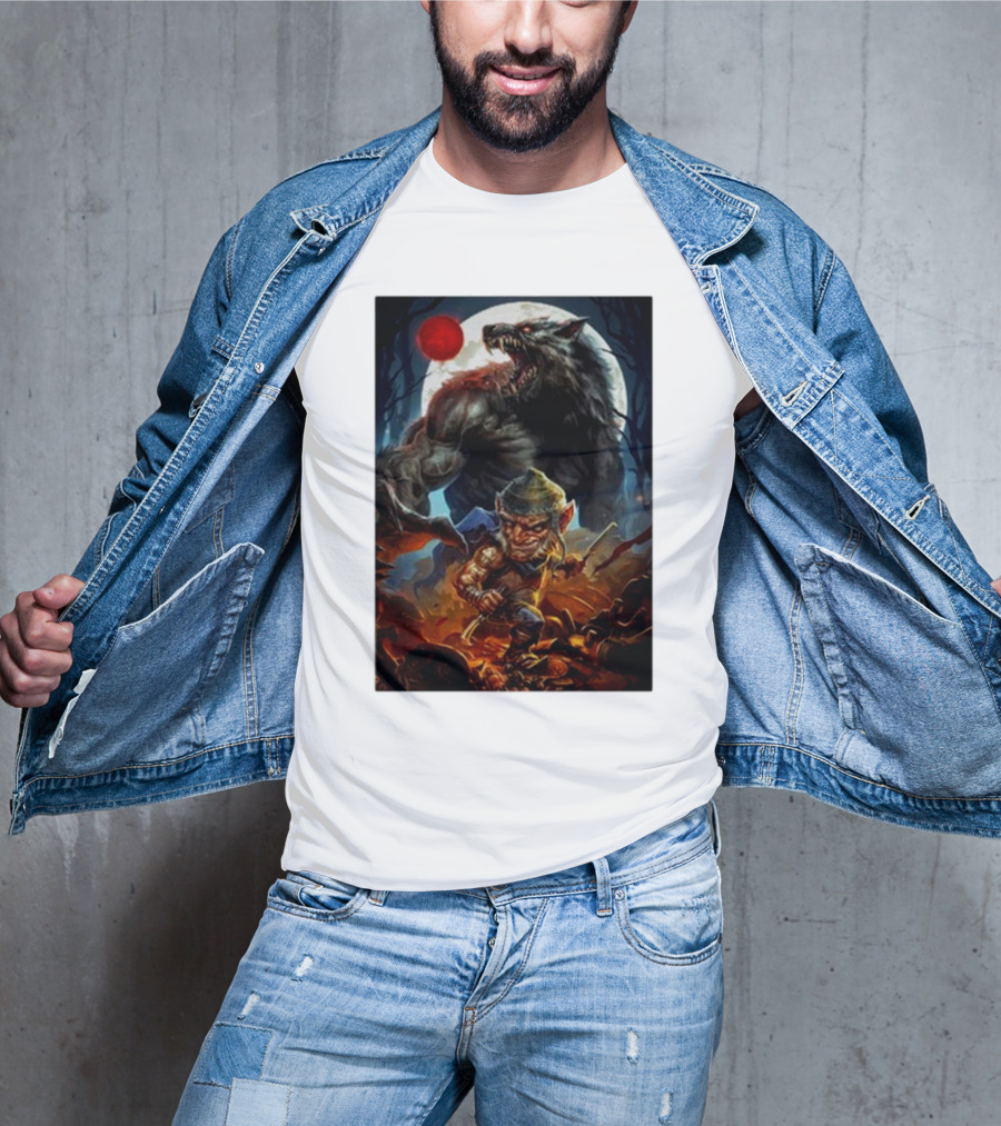 Richard Luong Chetney Pock O’pea Rta Werewolf And Goblin Under Red Moon T-Shirt