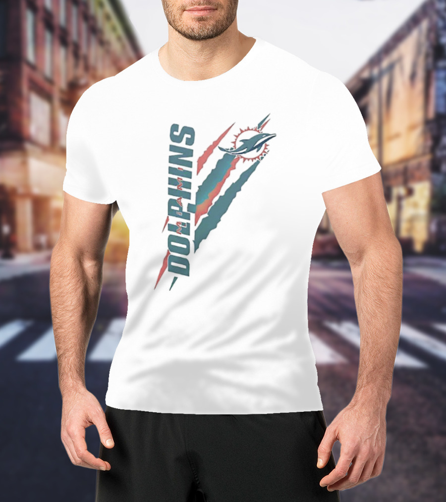 Miami Dolphins Scratch Logo Starter T-Shirt