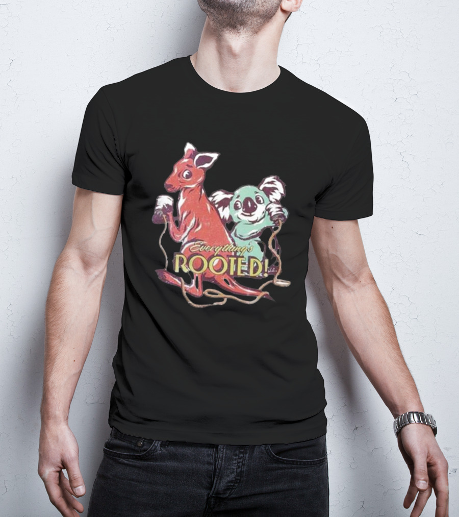 Nordacious Koala And Kangaroo Everything’s Rooted T-Shirt