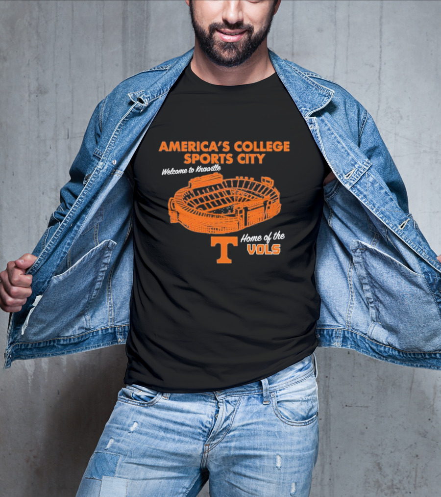 America's College Sports City Welcome To Knoxville Home Of The Vols T-Shirt