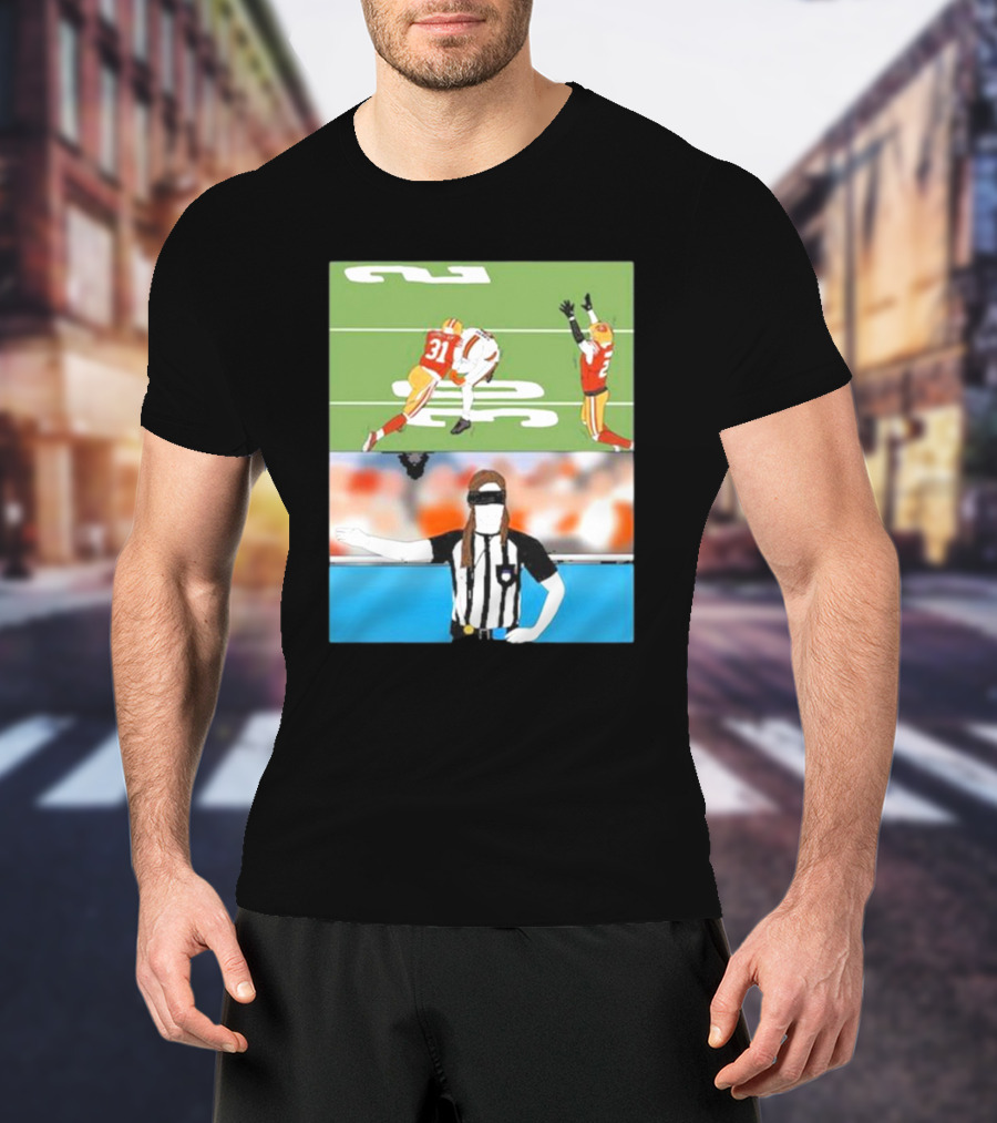 Rita Oak Day 40 Ref Box Blindfolded Referee Football Scene T-Shirt
