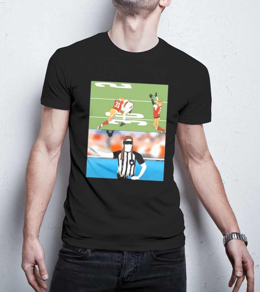 Rita Oak Day 40 Ref Box Blindfolded Referee Football Scene T-Shirt