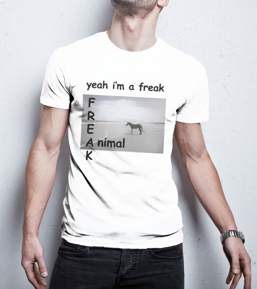 Yeah I'm A Freak Animal Zebra Standing Alone In Serengeti Sunset T-Shirt