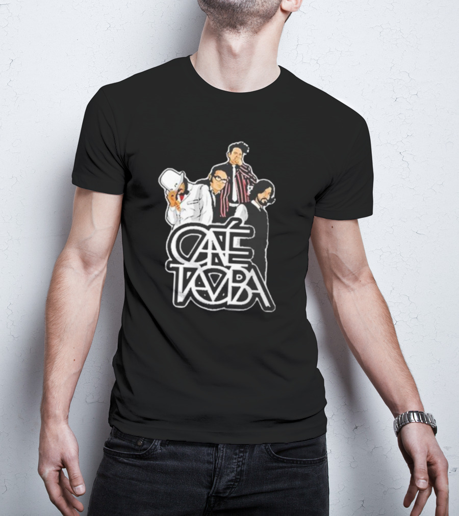 Café Tacuba Band Members Graphic Black T-Shirt