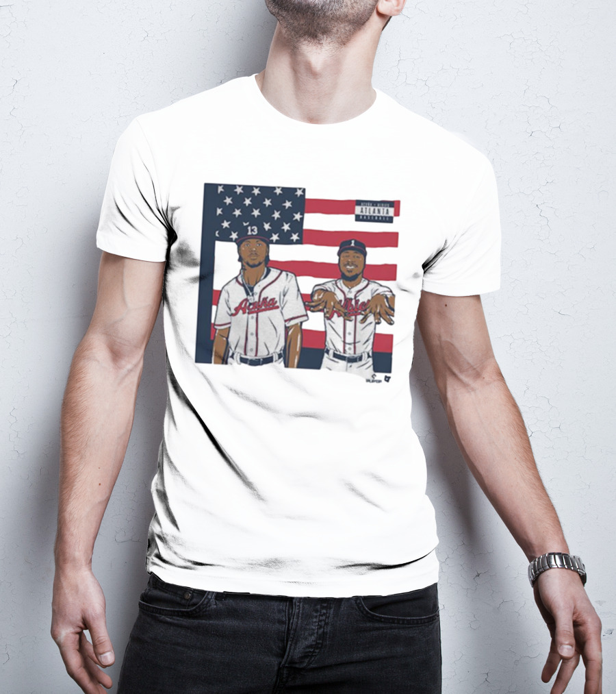 Outkast Stankonia Ronald Acuna Jr Ozzie Albies American Flag Baseball T-Shirt