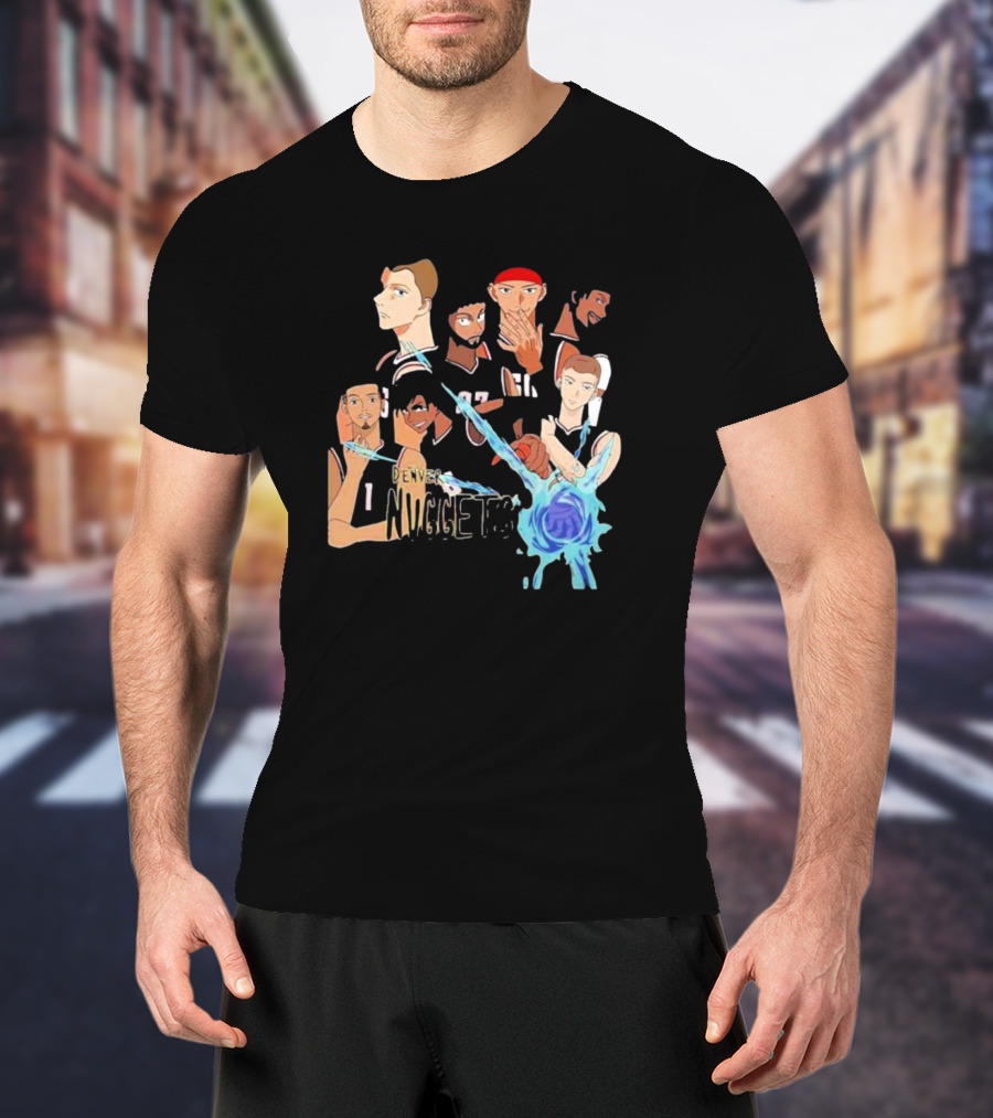 Denver Nuggets NBA Anime Team Crossover T-Shirt