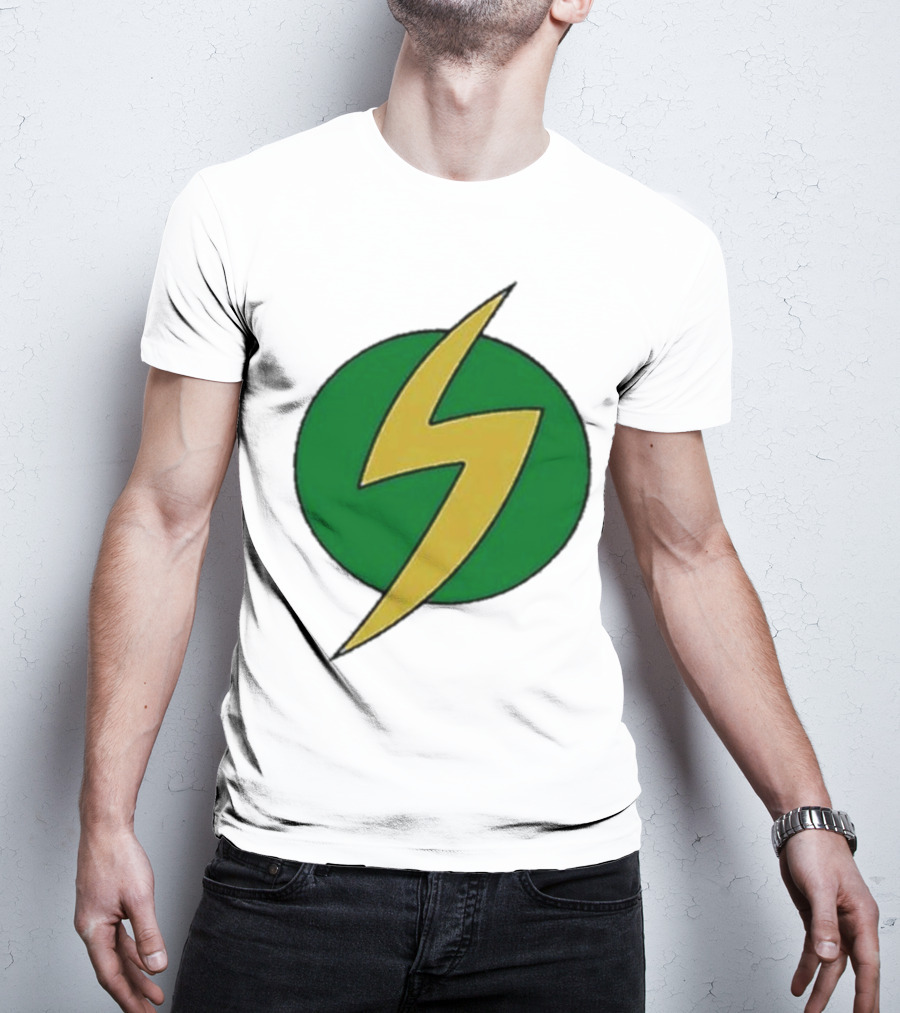 PowerEdd Green Yellow Lightning Bolt T-Shirt