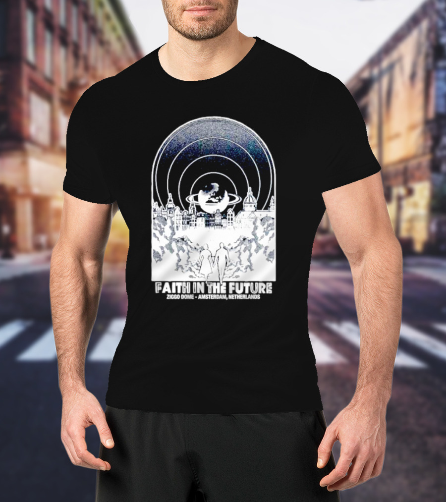 Faith In The Future Ziggo Dome Amsterdam Netherlands Planetary Skyline Tour T-Shirt