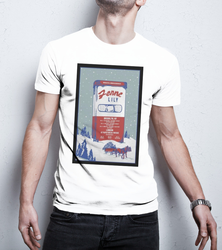 Fenne Lily December Brooklyn London Concert Tour Dates Poster Winter Scene T-Shirt