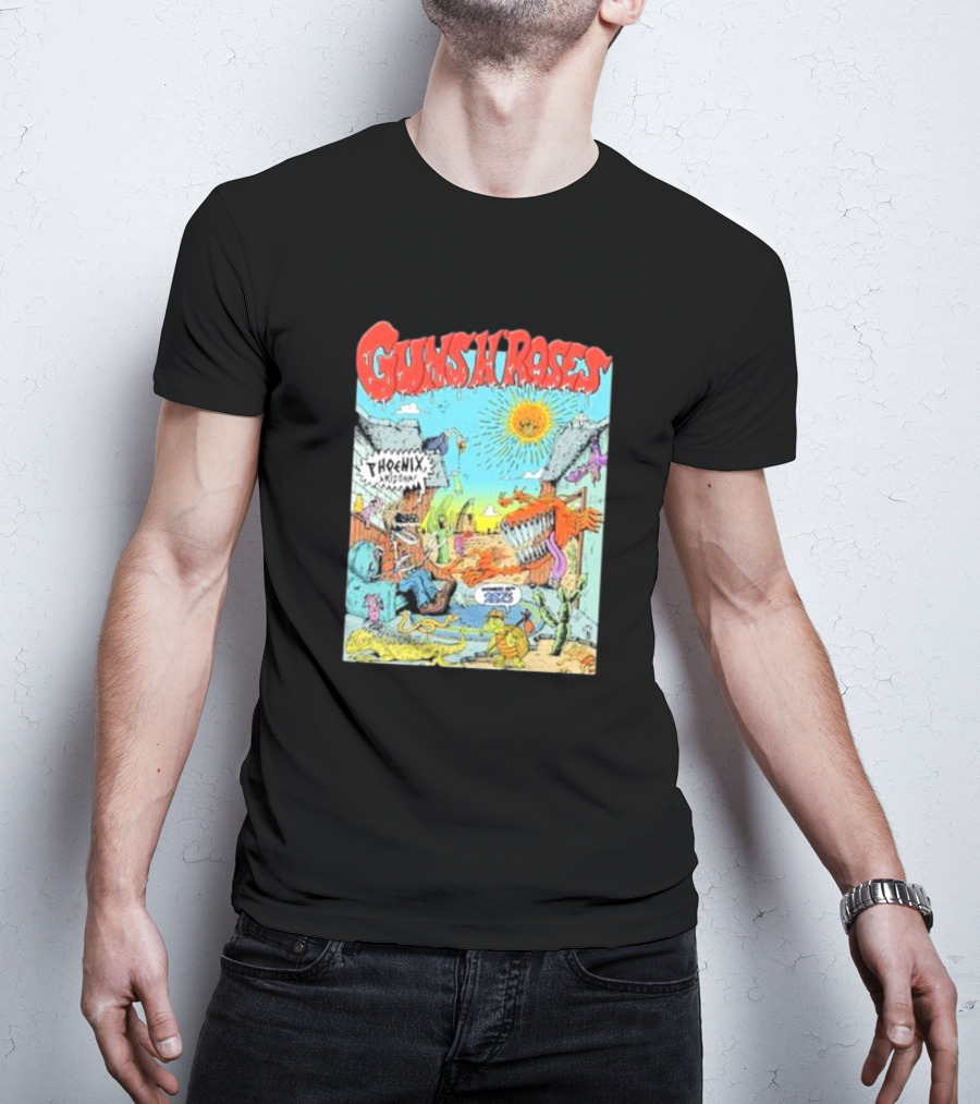 Guns N' Roses Phoenix Arizona Chase Field 10.11.2023 Cartoon T-Shirt