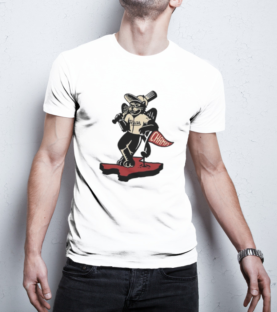 Texas Champs Bisonball Mascot Victory T-Shirt