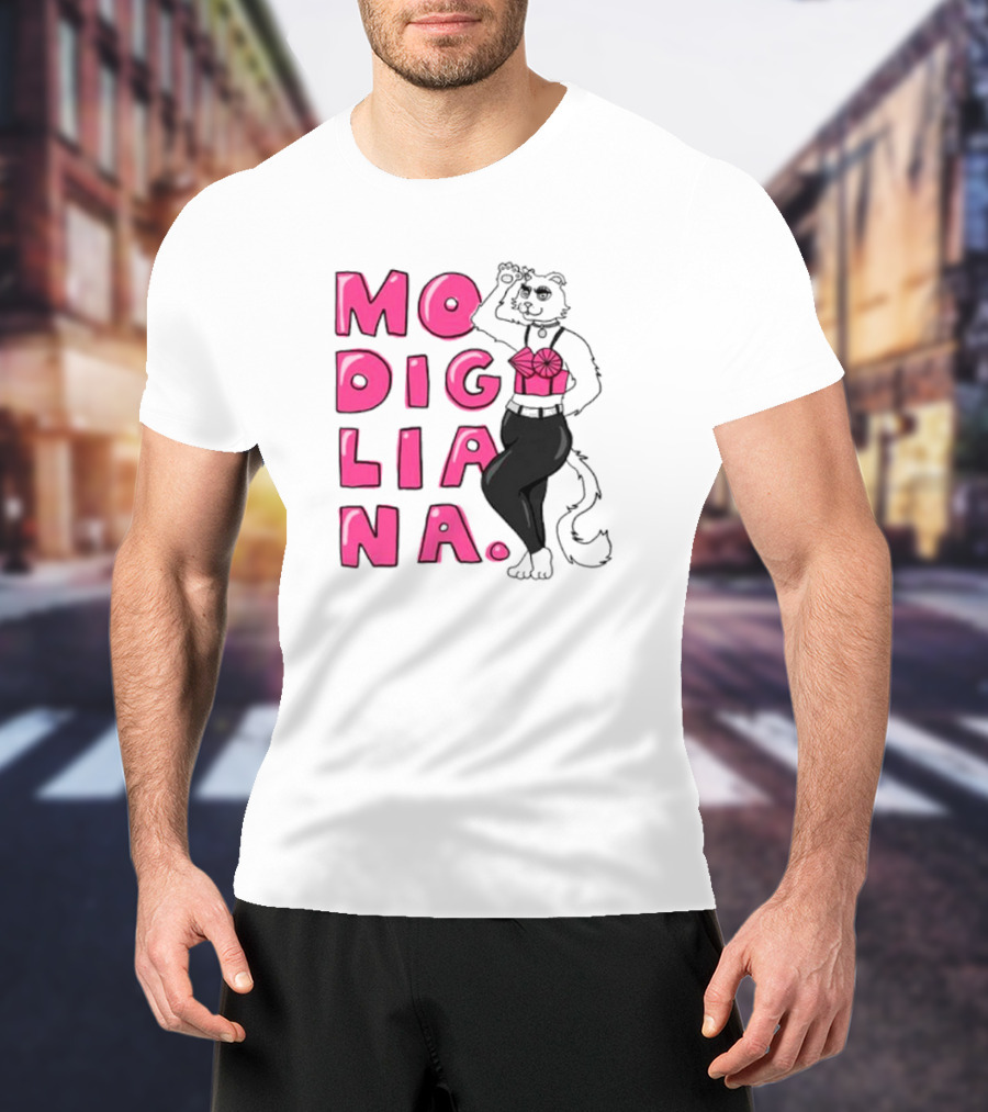 Modigliana Cat Fashion Style T-Shirt