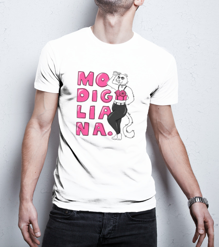 Modigliana Cat Fashion Style T-Shirt
