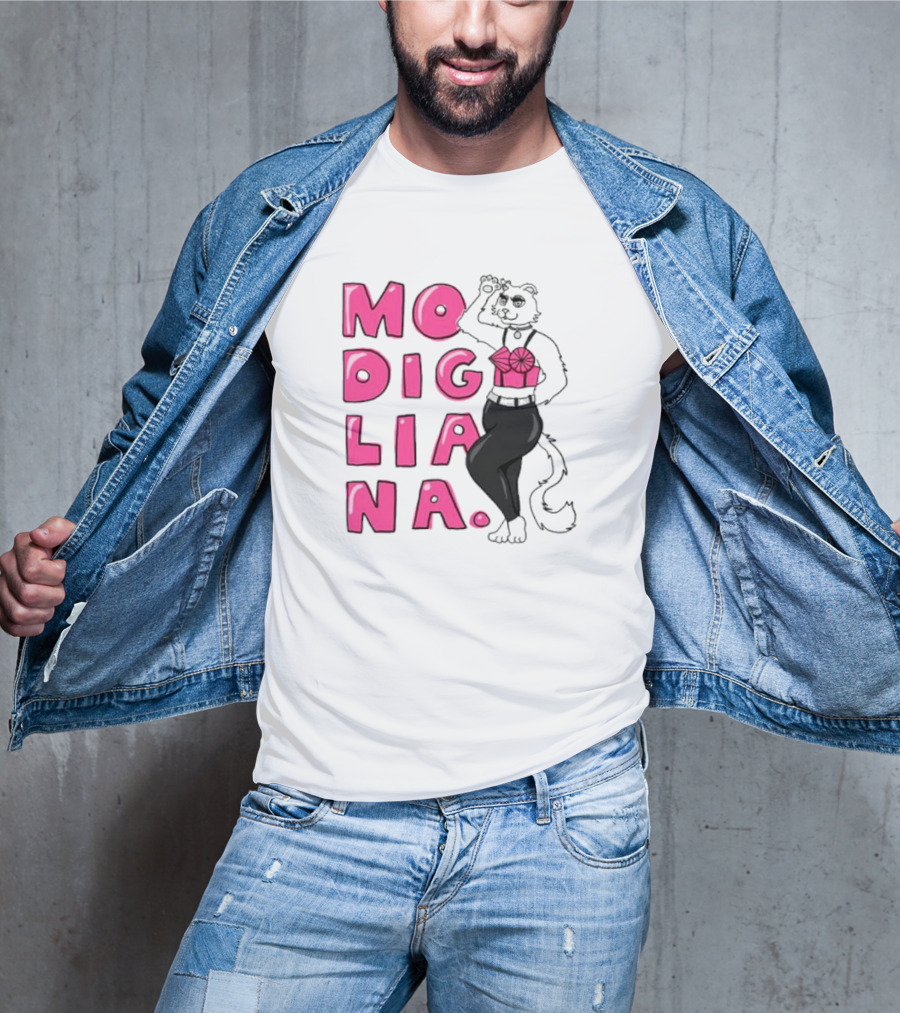 Modigliana Cat Fashion Style T-Shirt