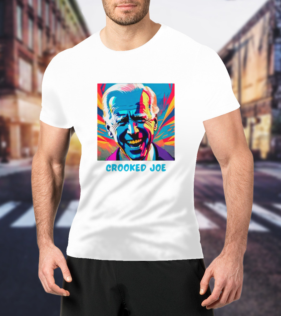Crooked Joe Biden Colorful Pop T-Shirt