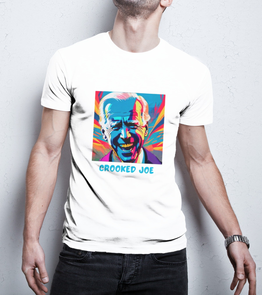 Crooked Joe Biden Colorful Pop T-Shirt