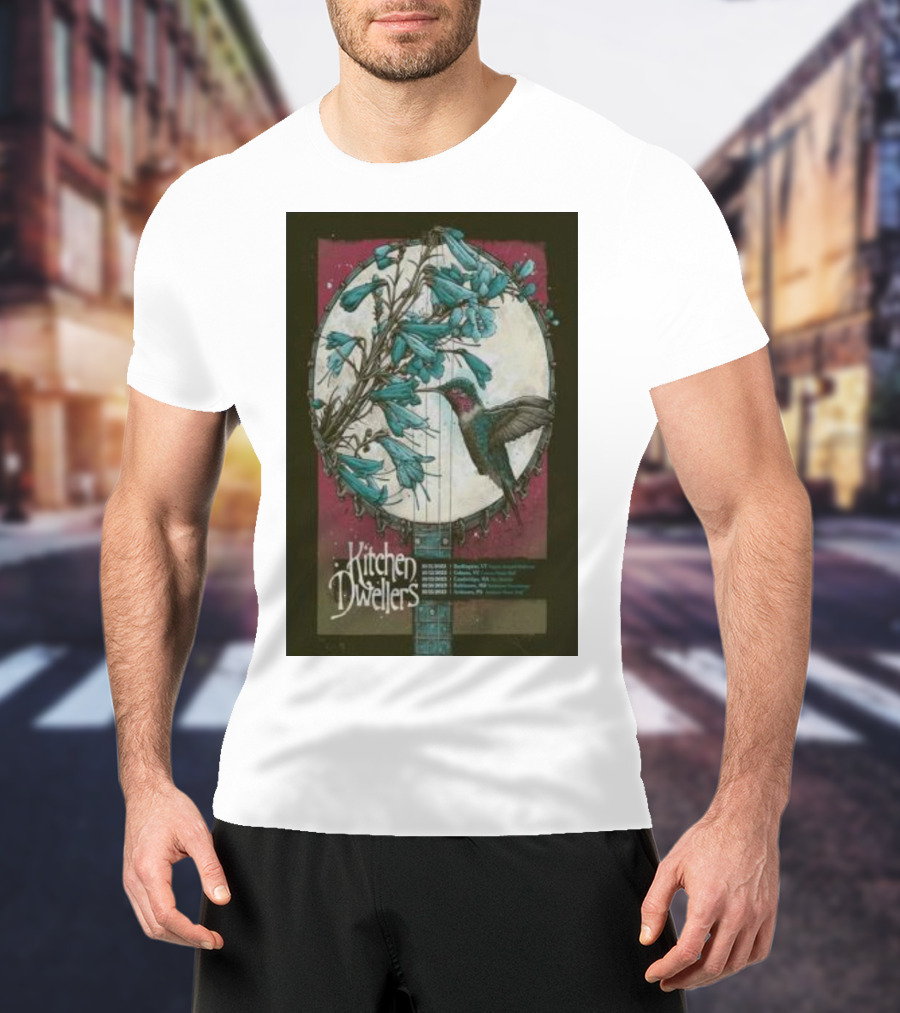Kitchen Dwellers October 14 Burlington VT Nectar's Banjo Hummingbird T-Shirt