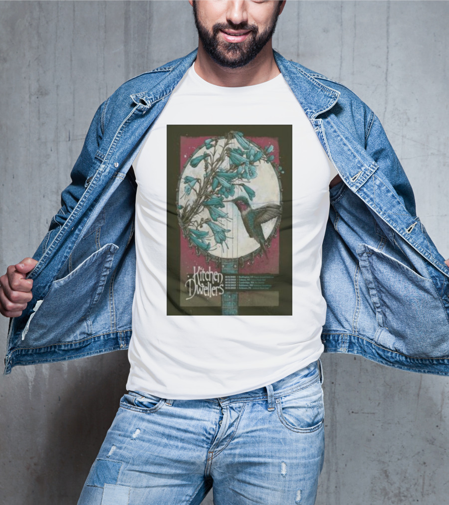 Kitchen Dwellers October 14 Burlington VT Nectar's Banjo Hummingbird T-Shirt