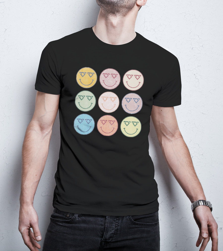 Cody Johnson Cojo Smiley Sunglasses Nine Colorful Faces T-Shirt