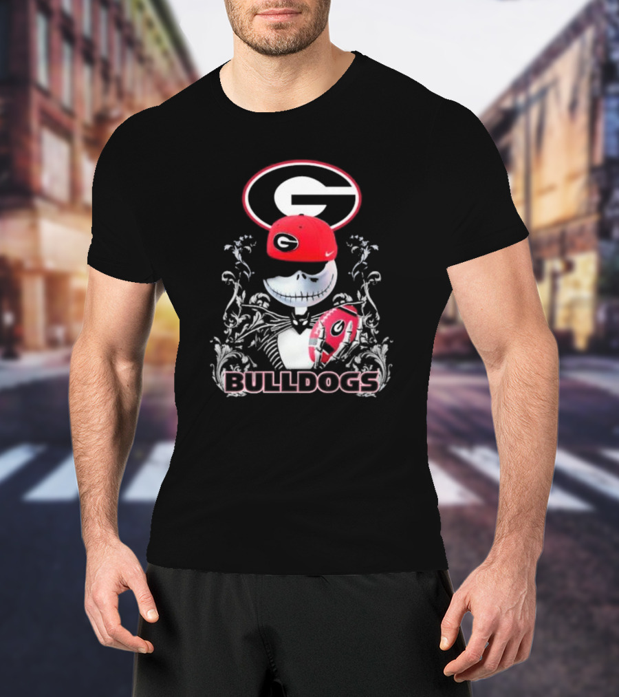 Jack Skellington Georgia Bulldogs Hat Bulldogs T-Shirt