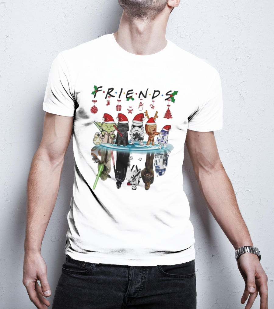 Friends Christmas Star Wars Characters Holiday Special T-Shirt