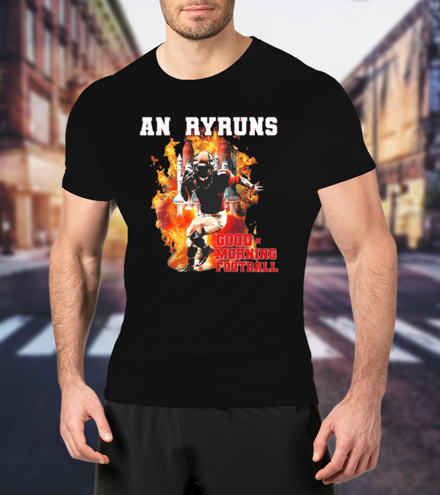 Angry Runs Good Morning Football Explosive Football Action T-Shirt