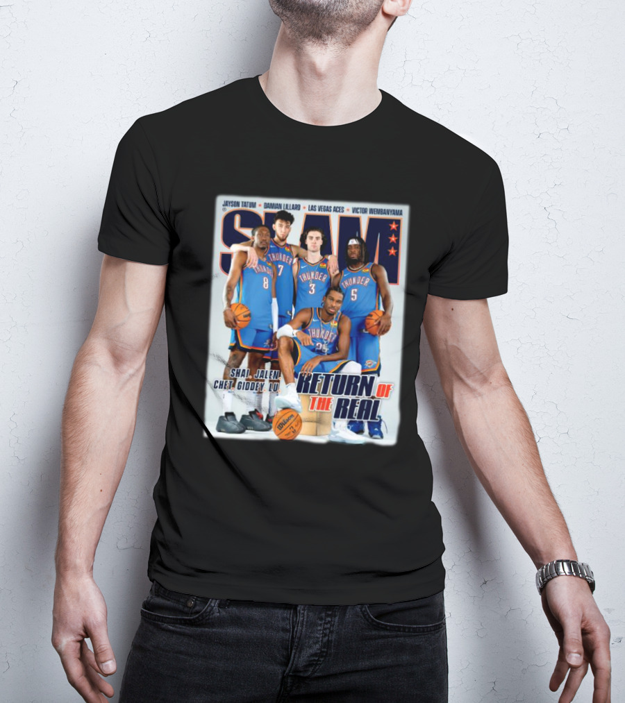 Jayson Tatum Damian Lillard Las Vegas Aces Victor Wembanyama SLAM Return Of The Real Shai Jalen Chet Giddey Lu Thunder T-Shirt