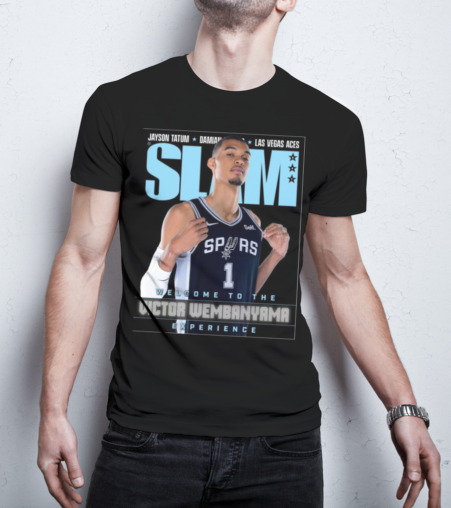 SLAM 247 Cover Featuring Jayson Tatum And Victor Wembanyama Spurs Experience T-Shirt
