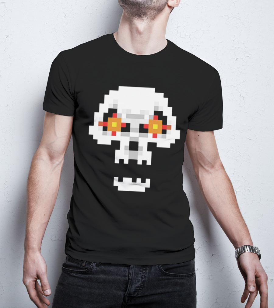 Crossing Skull Pixel T-Shirt