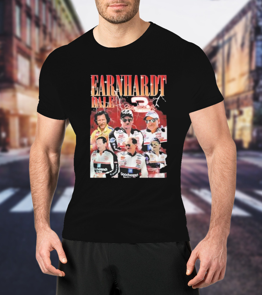 Dale Earnhardt Number 3 Goodwrench Racing Bootleg Rap T-Shirt