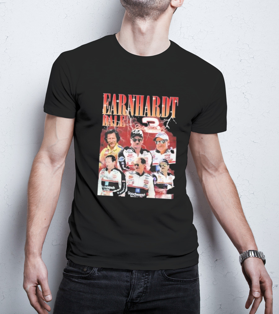 Dale Earnhardt Number 3 Goodwrench Racing Bootleg Rap T-Shirt