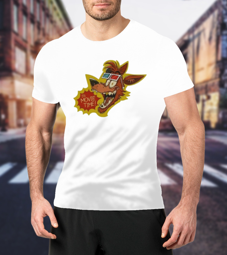 Five Nights At Freddy’s Foxy In 3D Glasses It's Movie Time T-Shirt