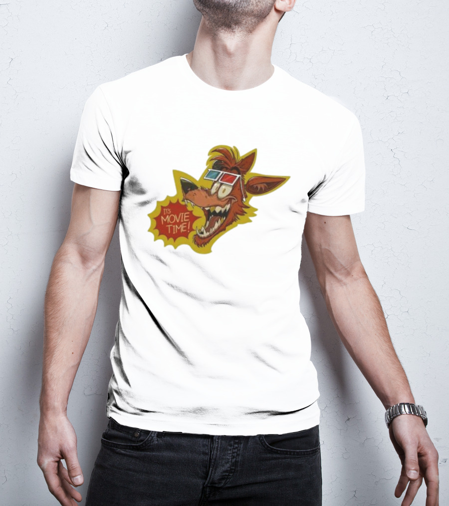 Five Nights At Freddy’s Foxy In 3D Glasses It's Movie Time T-Shirt