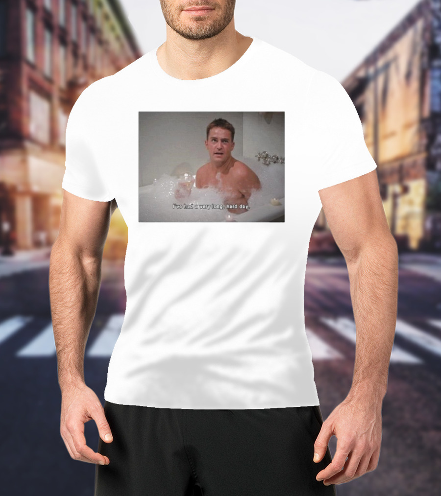 I've Had A Very Long Hard Day Friends Chandler Bing Retro Grunge Aesthetic T-Shirt