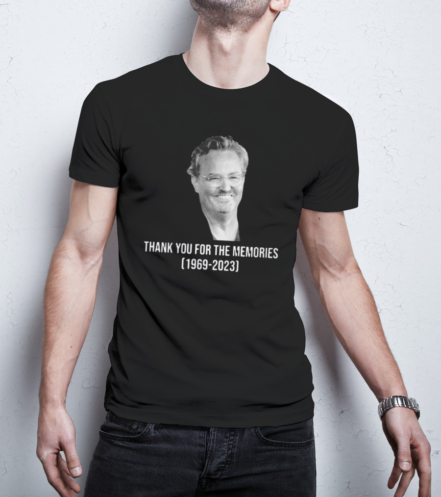 RIP Matthew Perry Chandler Bing Friends Thank You For The Memories 1969-2023 T-Shirt